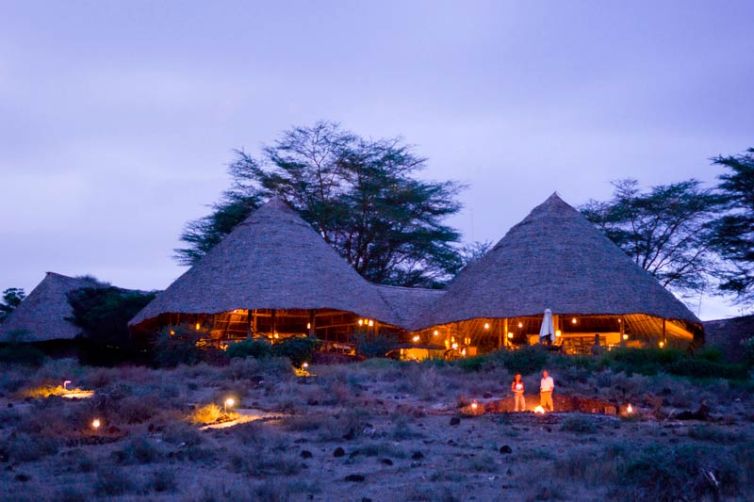 Elewana Tortilis Camp Lit Up