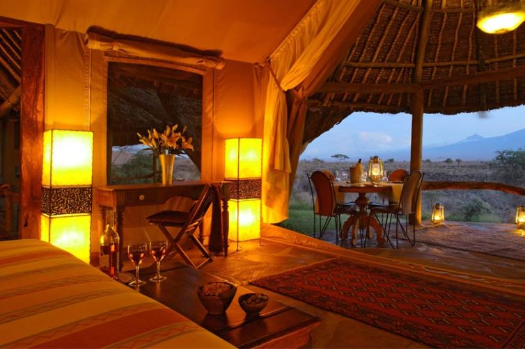 Elewana Tortilis Camp Family Main Room View