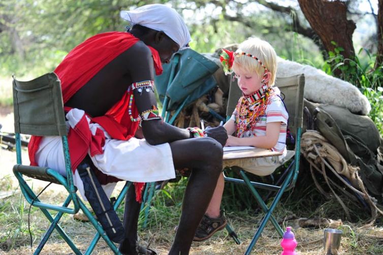 Karisia Walking Safaris Child and Masai