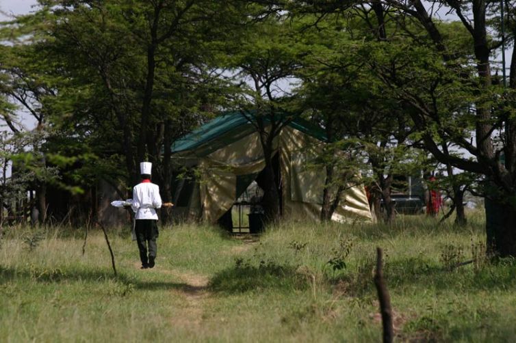 Kicheche Bush Camp Tents Setting Room Service