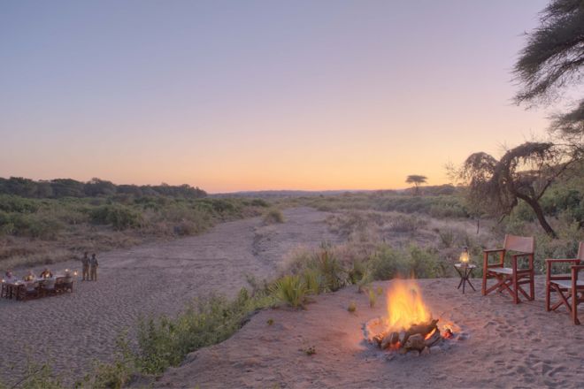 Kichaka Expeditions frontier riverbed dining
