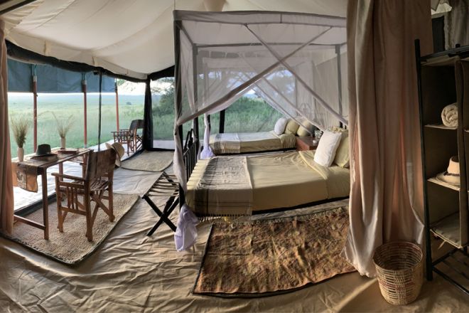 Kirurumu Serengeti Camp tent interior