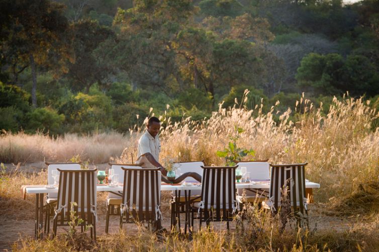 Kwihala Tented Camp outdoor dining