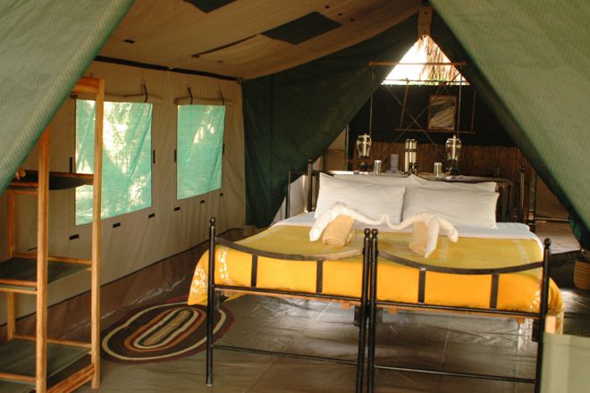 Lake Manze Tented Camp tent interior