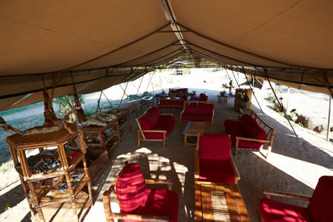 Mdonya Old River Camp lounge interior
