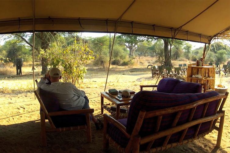 Mdonya Old River Camp lounge view