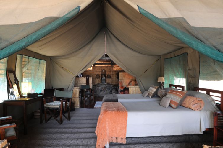 Mwagusi Safari Camp banda bedroom