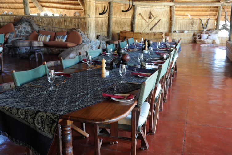 Mwagusi Safari Camp lounge and dining
