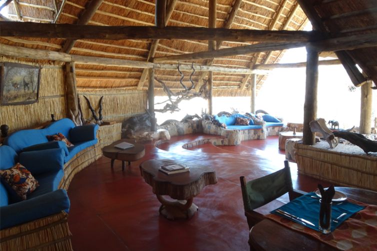 Mwagusi Safari Camp lounge interior