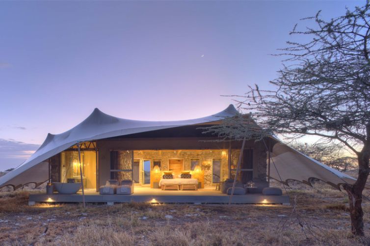 Namiri Plains tent exterior