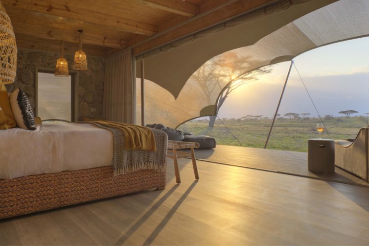 Namiri Plains tent interior view