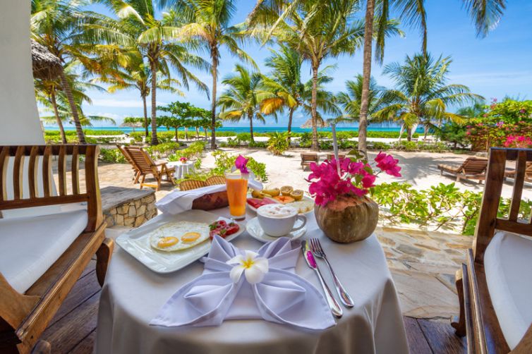 Next Paradise Boutique Resort breakfast sea view