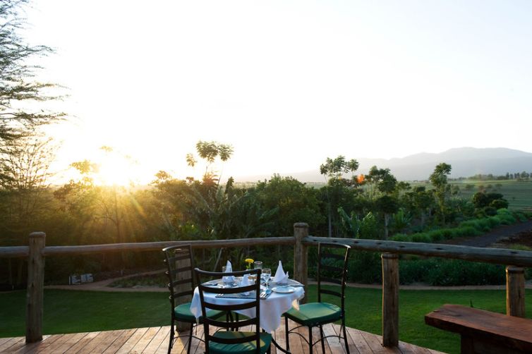 Ngorongoro Farm House outdoor dining