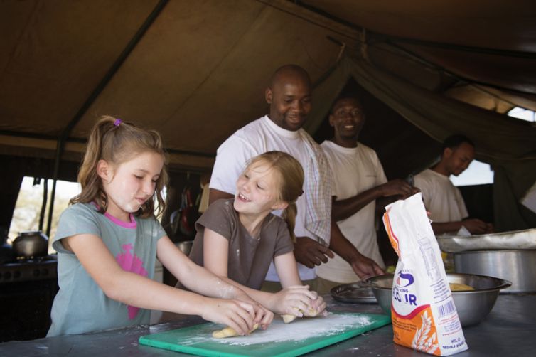 Serengeti Safari Camp children cooking
