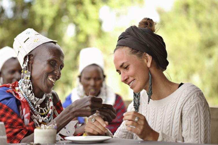 The Highlands beading with Maasai women