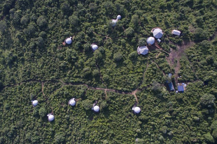 The Highlands property aerial view