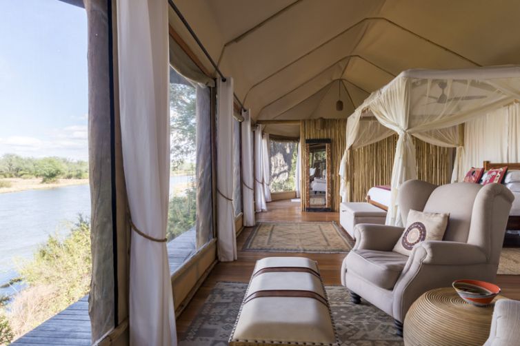Amanzi Camp Room View - Safari Consultants- Tailor-Made Safari Trips