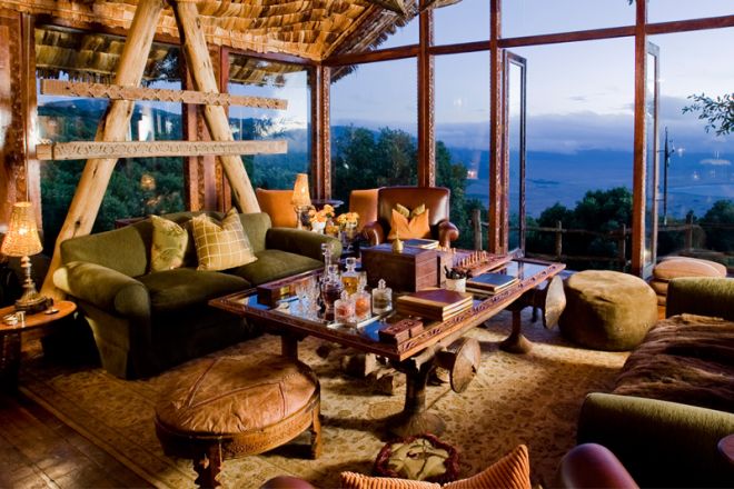 &Beyond Ngorongoro Crater Lodge lounge