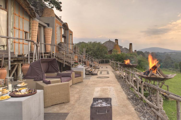 &Beyond Ngorongoro Crater Lodge verandah