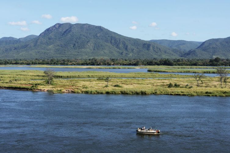 Chiawa Camp Pontoon Boat Landscape