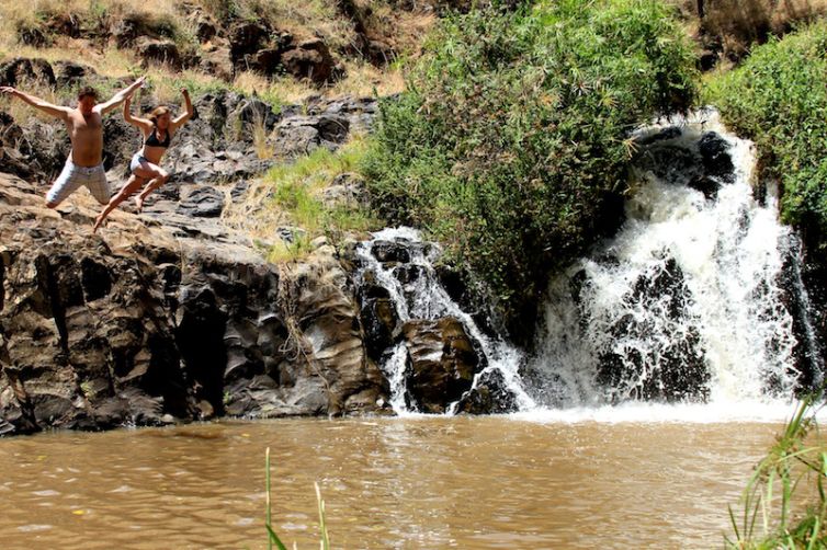 Lewa Wilderness Camp Waterfall by Camp Swimming
