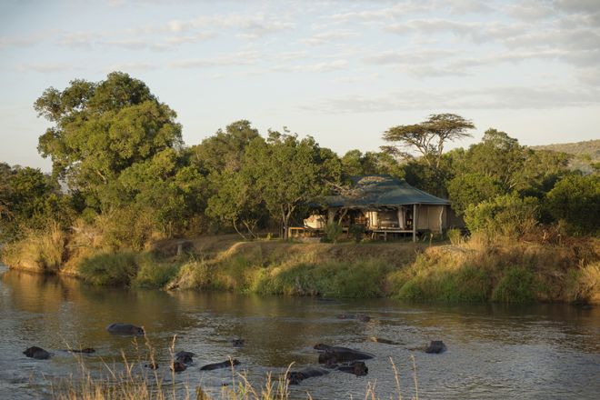 Ngare Serian Camp Tent Exterior Hippos
