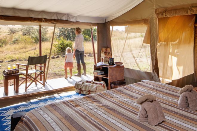 Offbeat Mara Camp Family Tent Master Bedroom