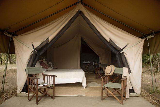 Serian's Nkorombo Mobile tent interior