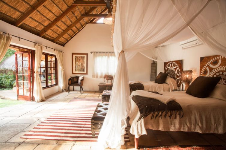 Tongabezi Lodge Garden House Twin Bedroom