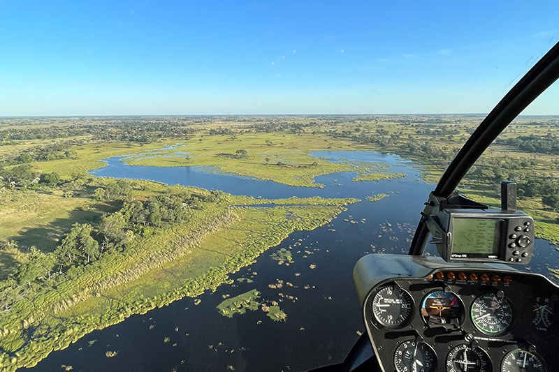 Exploring the Okavango Delta by Helicopter