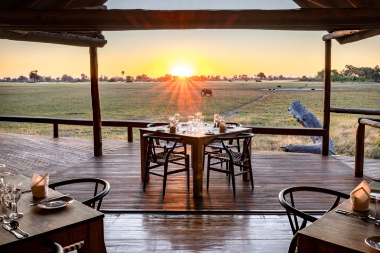 Mokolwane Camp dining area