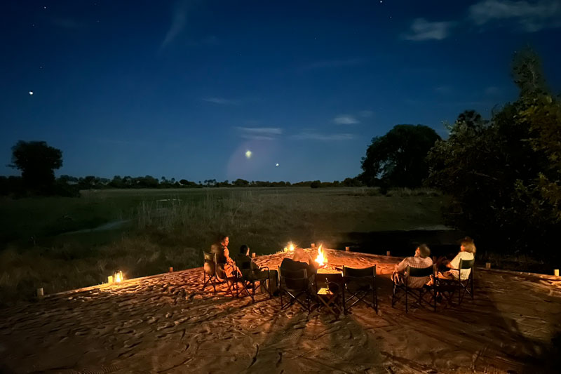 32 campfire night sky okavango delta