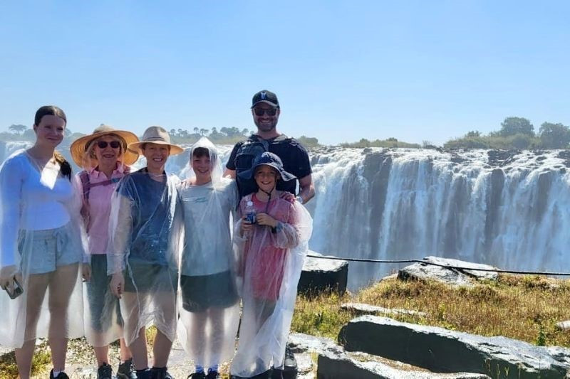The Futcher Family at Victoria Falls